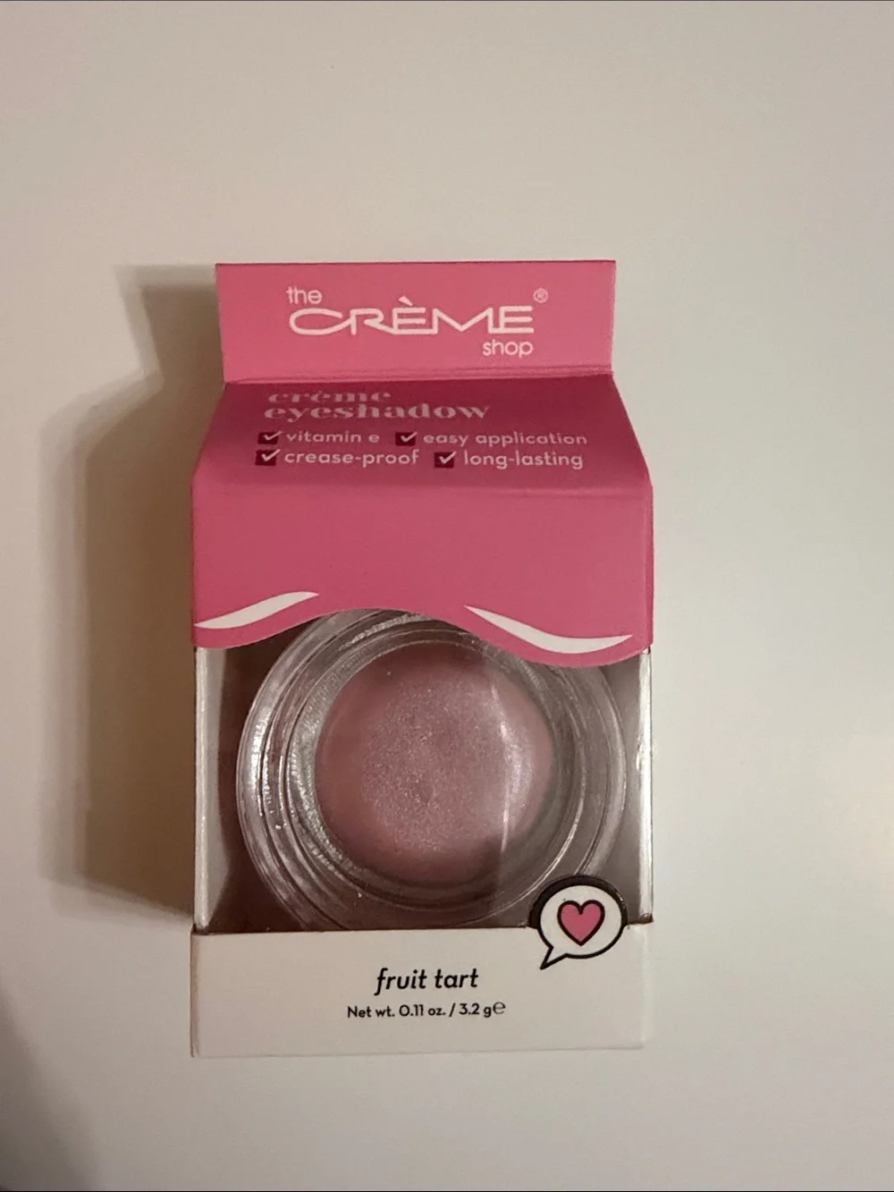 The Crème Shop Fruit Tart Cream Eyeshadow — Soft Pink